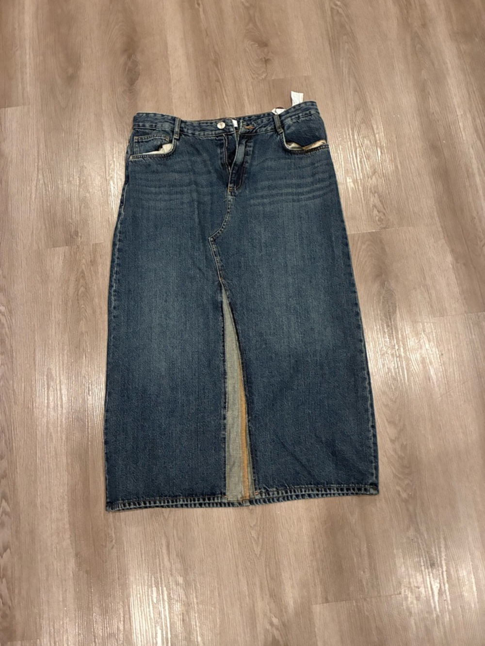 ZARA Dark Blue Denim Jeans Skirt - Classic Straight Fit